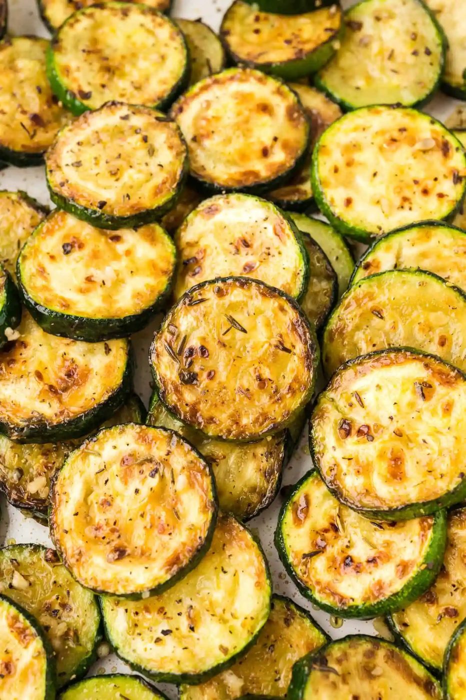 Reliable browned sautéed zucchini slices.