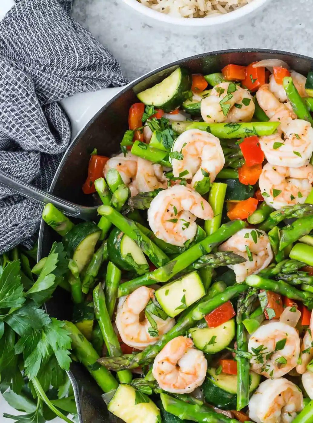 Lemon Garlic Shrimp & Vegetable Stir Fry