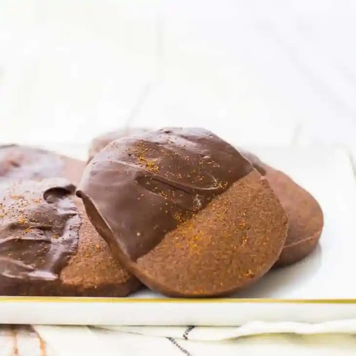 Mexican Chocolate Shortbread Cookies