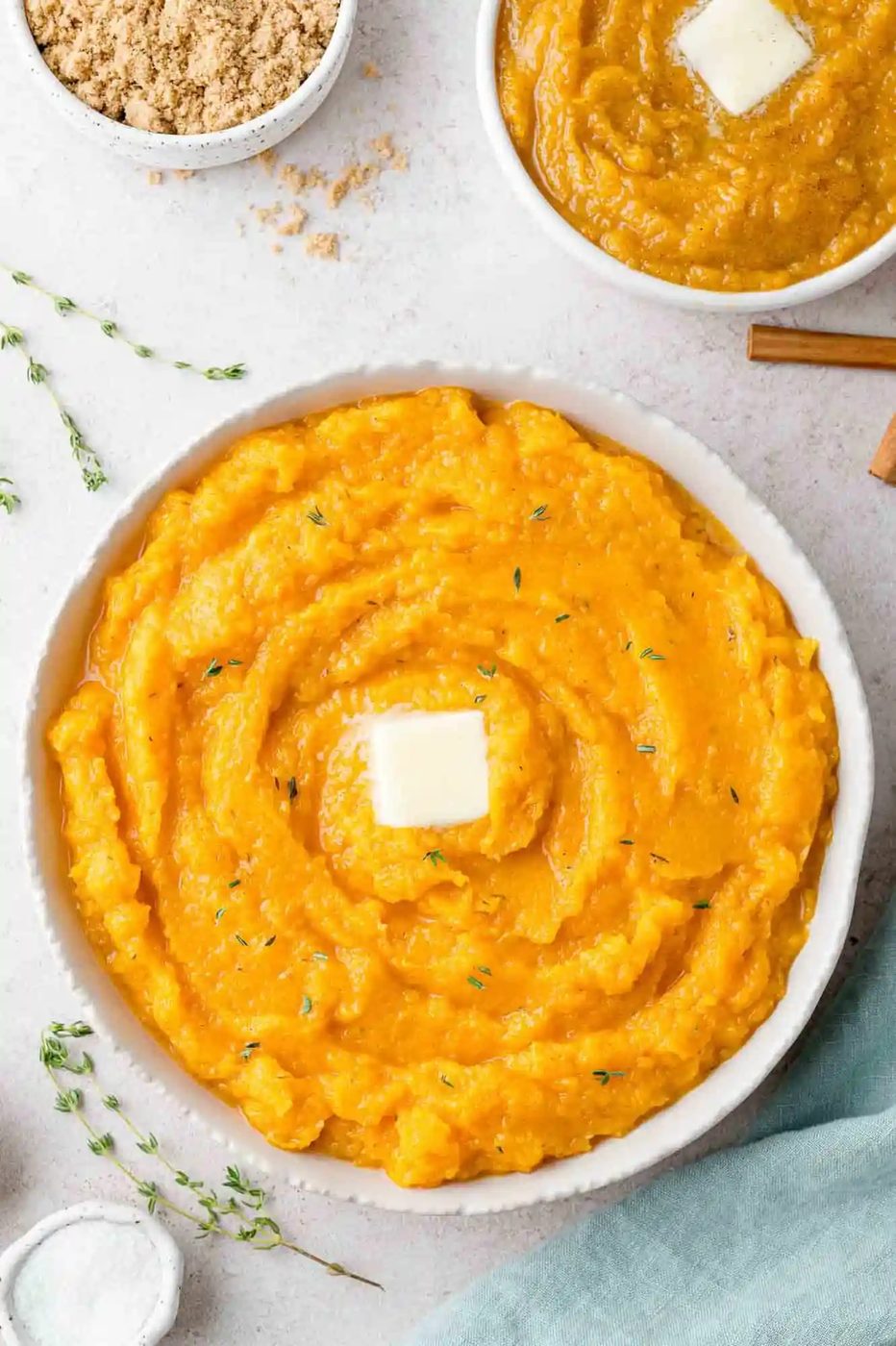 Mashed Butternut Squash (sweet or savory)
