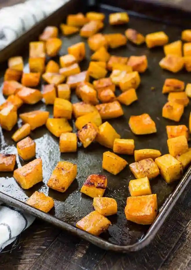 This roasted butternut squash is both spicy and sweet is 100% reliable! It's a straightforward and lighter side dish that the whole family will love.