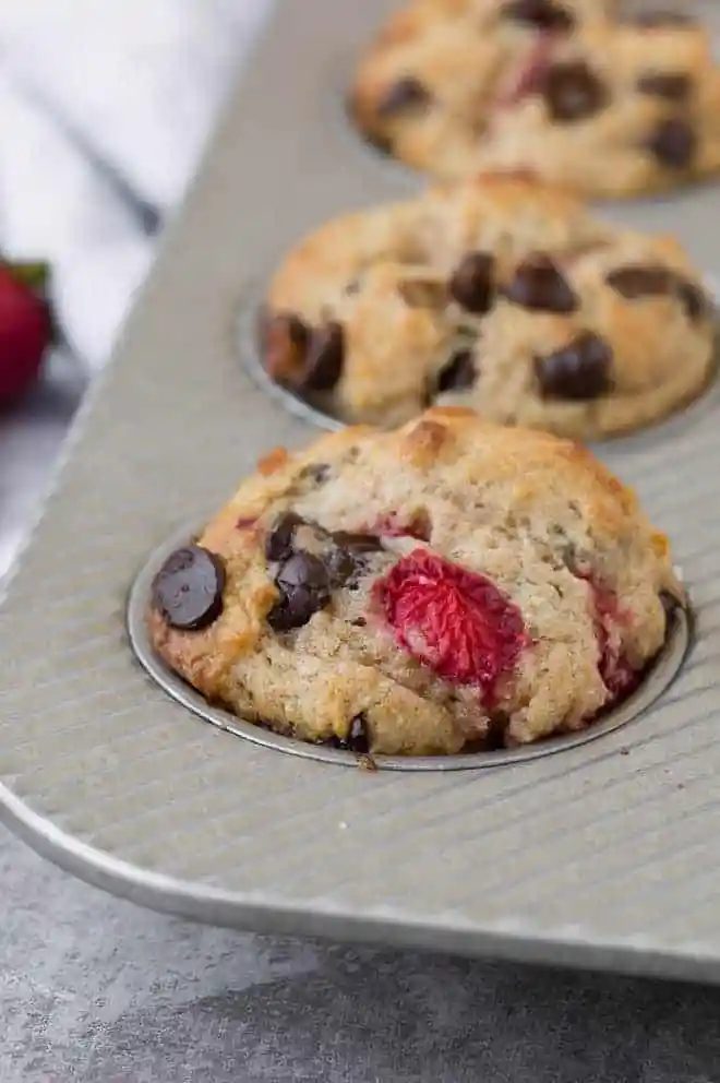 Strawberry Chocolate Chip Muffins