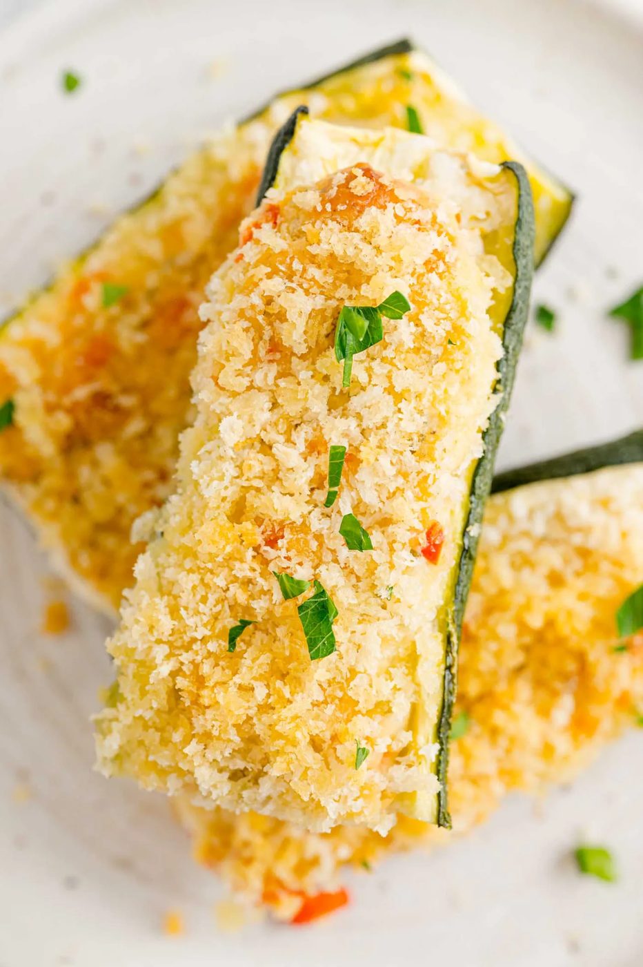 Boursin Cheese Stuffed Zucchini