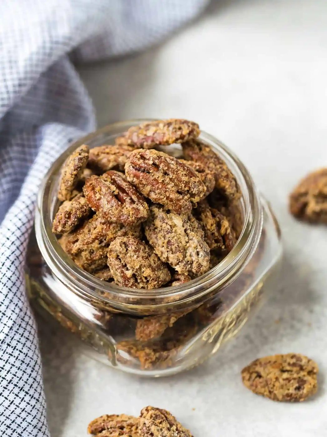 Sweet and Spicy Candied Bourbon Pecans
