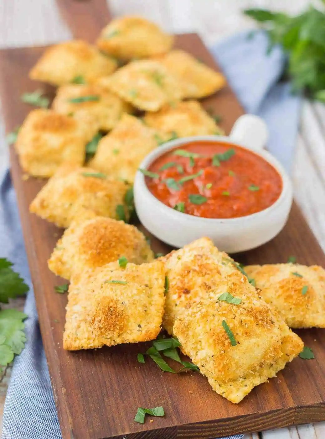 Toasted Cheese Ravioli plus Pizza Sauce