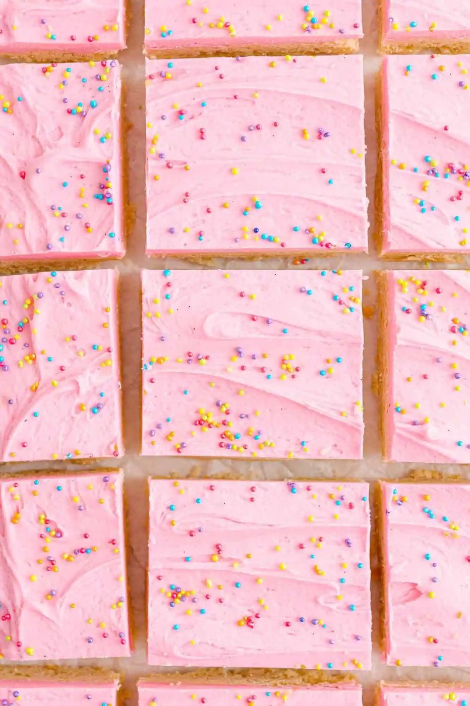 Sugar Cookie Bars, served with Vanilla Bean Buttercream