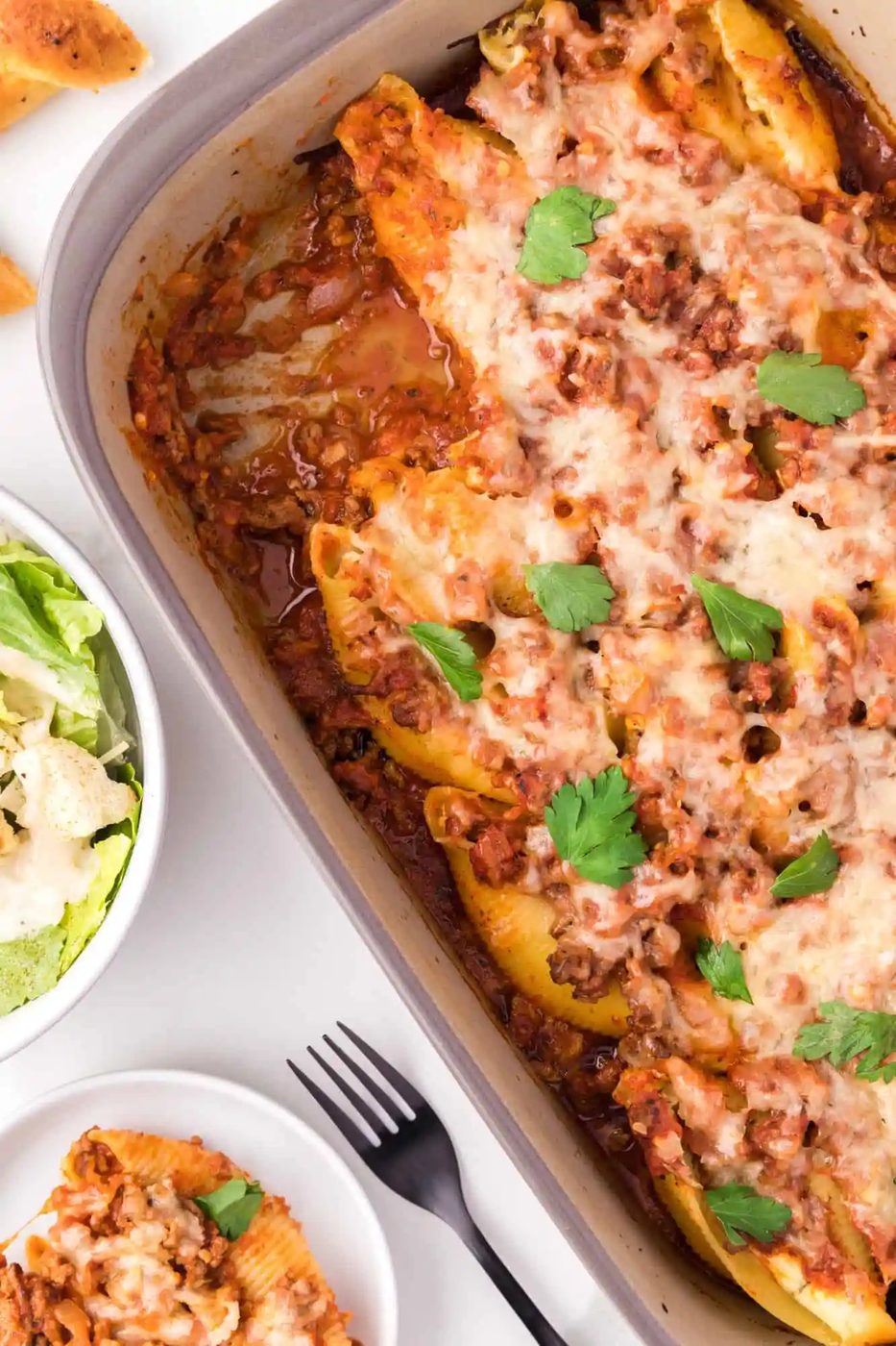 Stuffed Shells, served with Meat