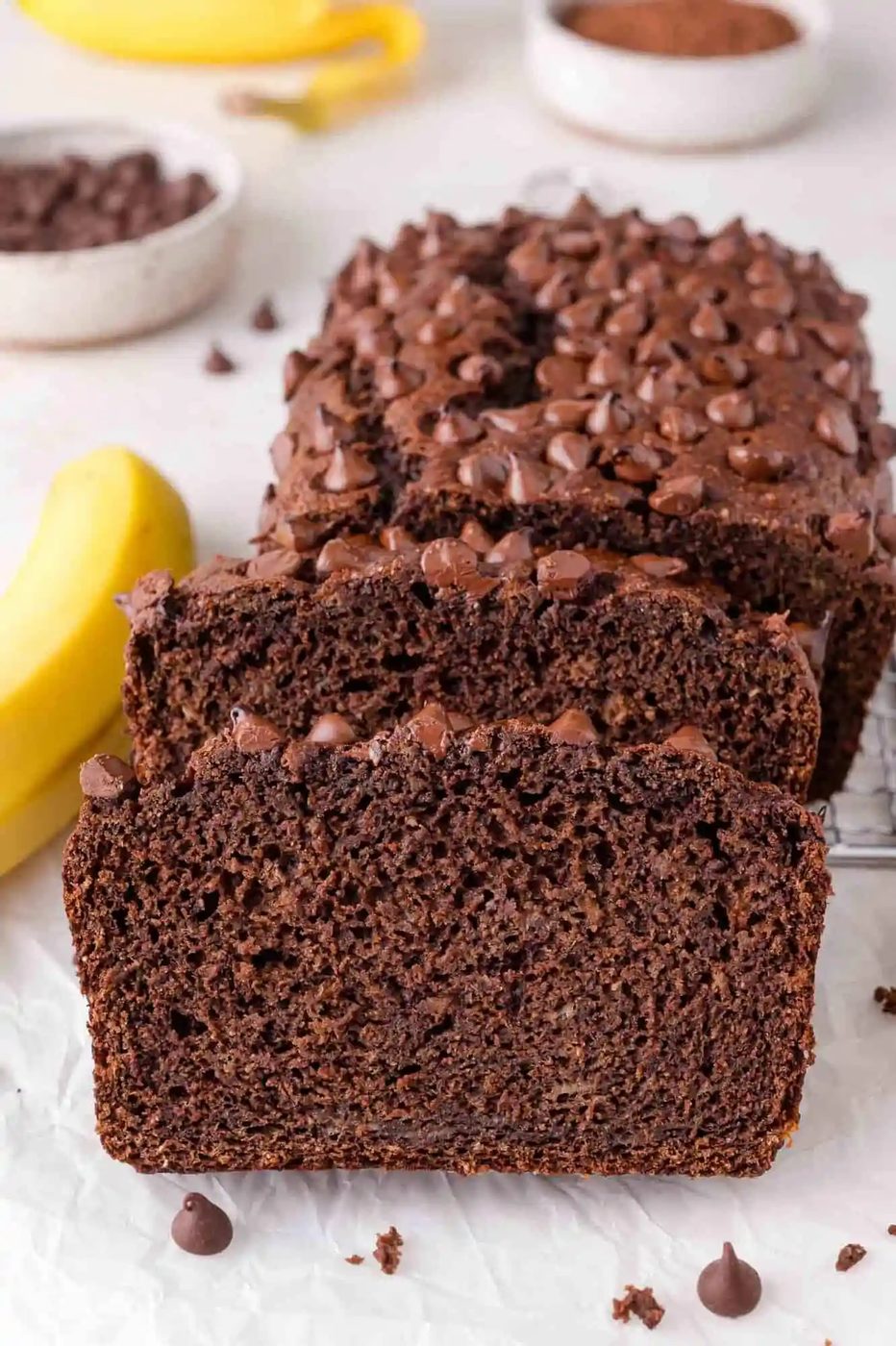 Lighter Chocolate Banana Bread