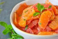 Jeweled Citrus with Honey Mint Drizzle