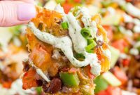 Zesty Veggie Nachos with Cilantro Lime Crema