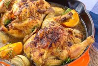 Orange Rosemary Roasted Cornish Hens
