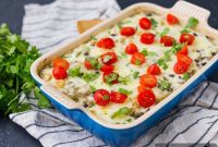 Green Chile Chicken and Quinoa Bake