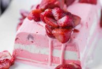 Golden Strawberry Ice Cream Terrine