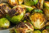 Sticky Hot Honey Air Fried Brussels Sprouts