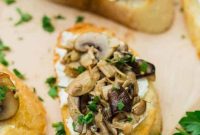 Foraged Mushroom Crostini with Tangy Chèvre
