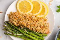 Crispy Parmesan Almond Salmon