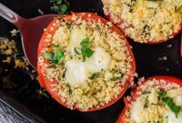 Summer Caprese Couscous Tomatoes