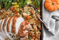 Effortless Sheet Pan Thanksgiving: Turkey, Stuffing, and All the Trimmings