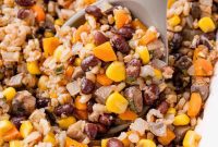Hearty Vegan Barley & Veggie Casserole