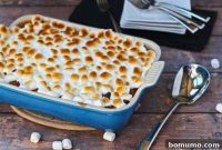 Decadent Sweet Potato Pudding with a Gooey Marshmallow Crown