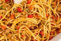 Zesty One Pan Mexican Spaghetti