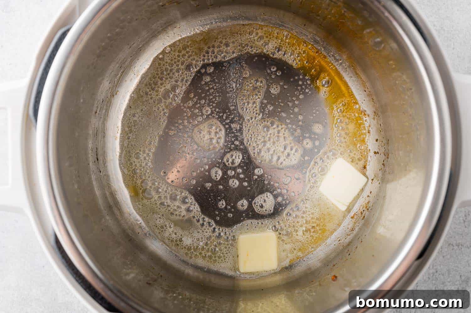 Butter melting in Instant Pot.