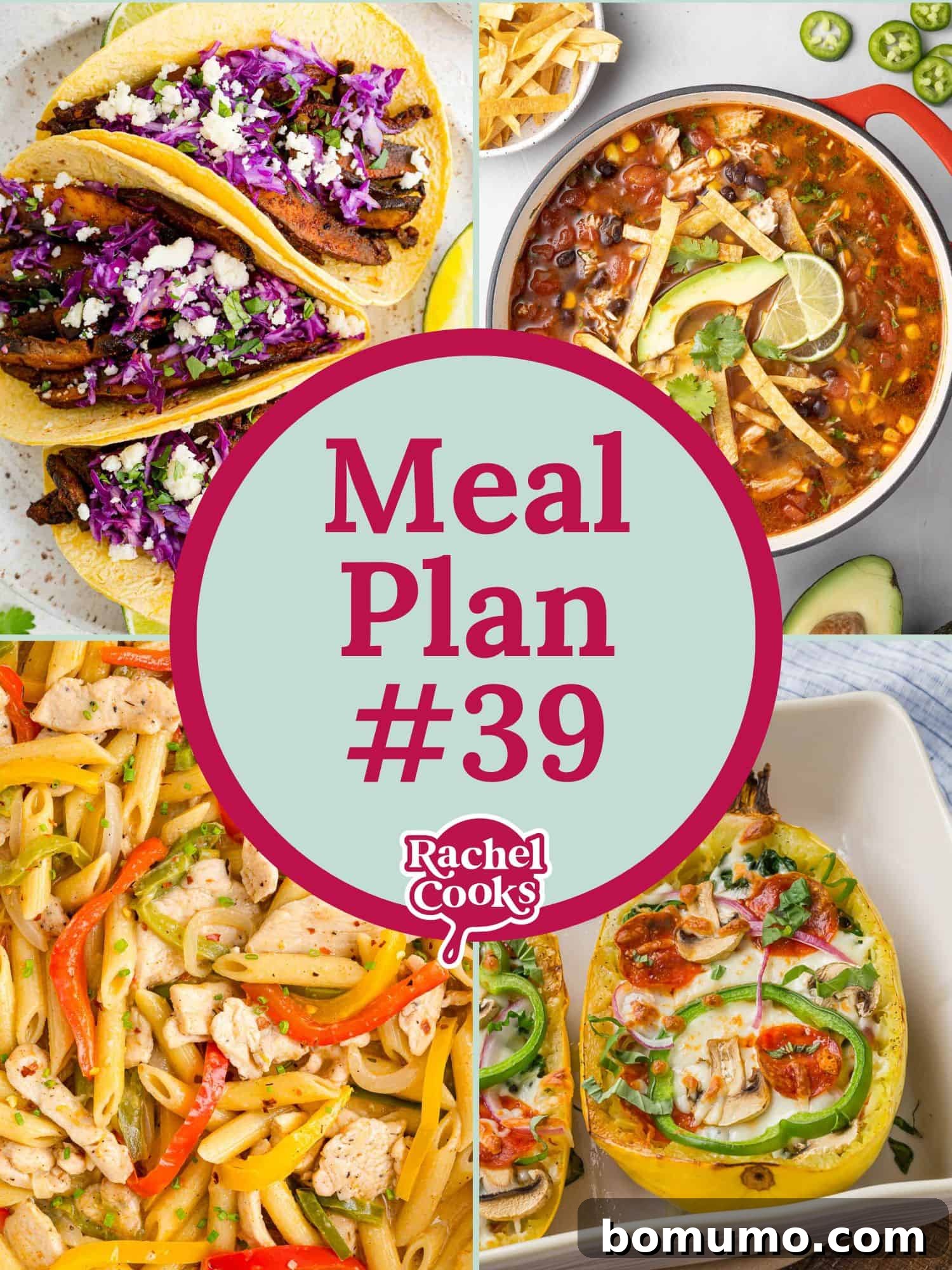 Meal plan 39 graphic with text and photos.