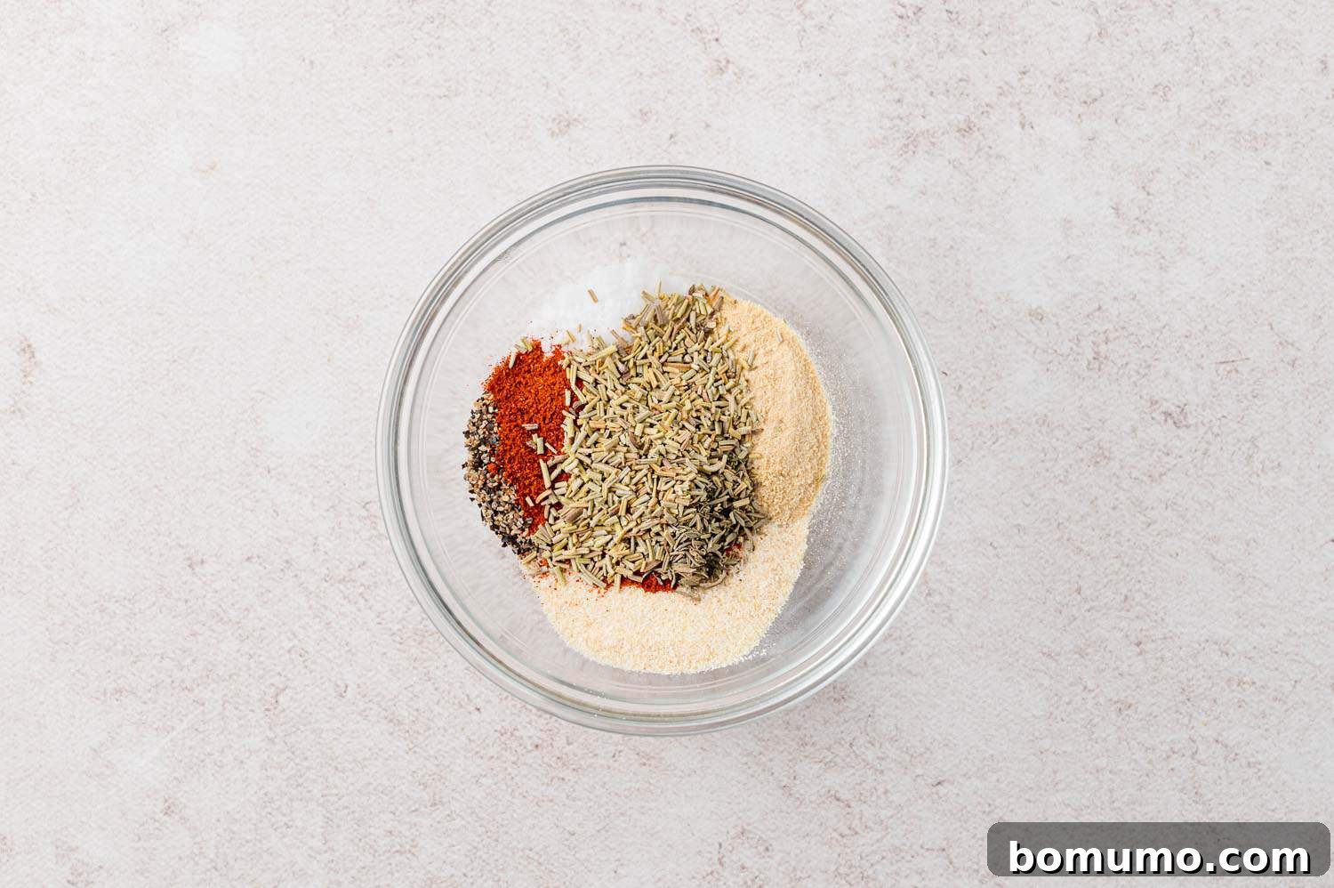 Spices, not yet mixed together.