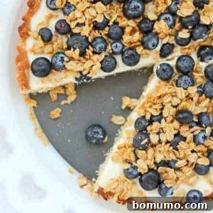 Yogurt Tart with Oat Crust and Crunchy Oat Topping - Get the recipe on RachelCooks.com!