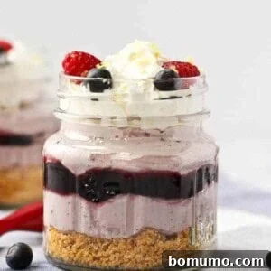 No Bake Lemon Berry Cheesecakes - get the easy dessert recipe on RachelCooks.com