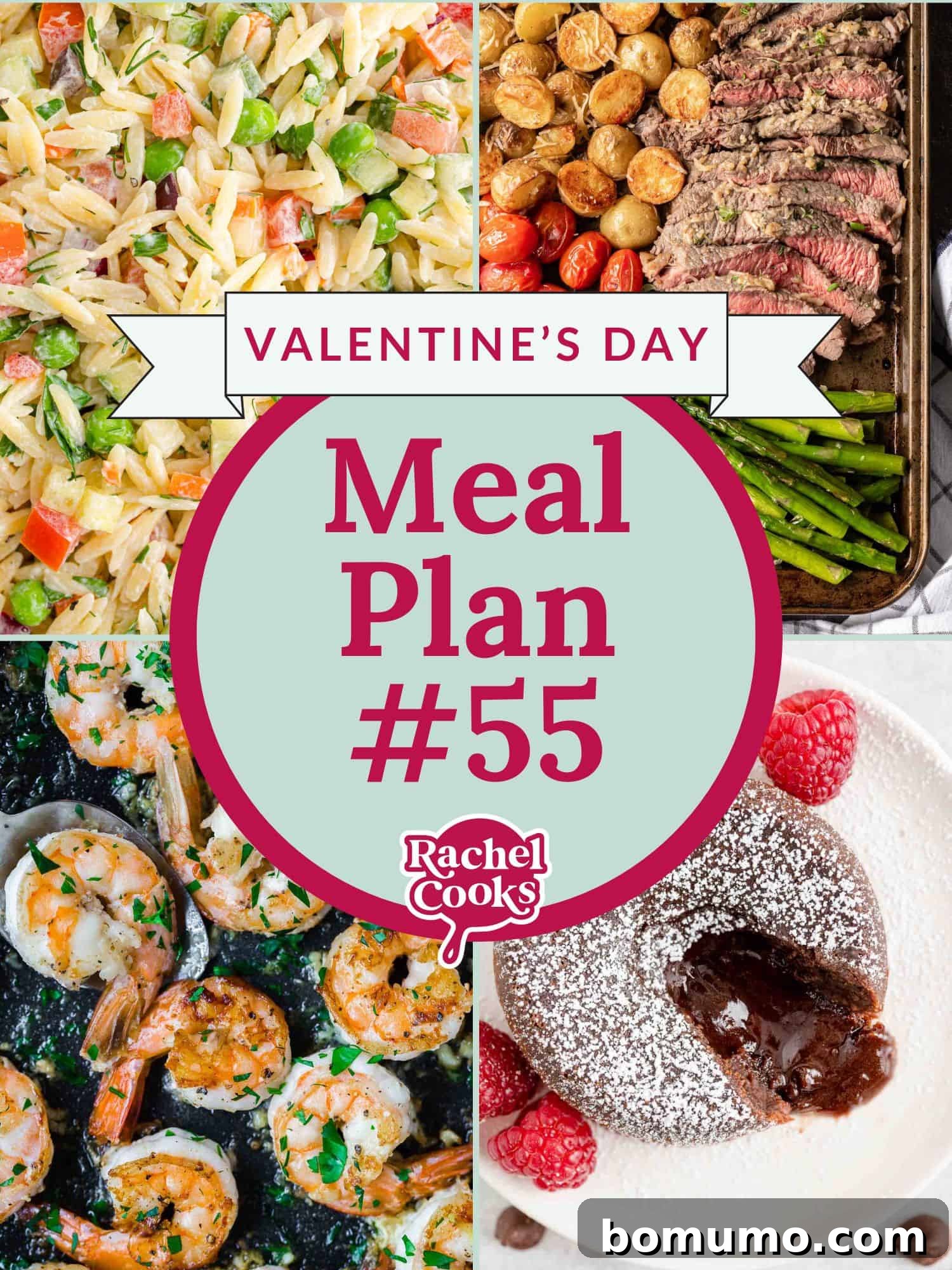 Meal plan 55 graphic, with text overlay reading 