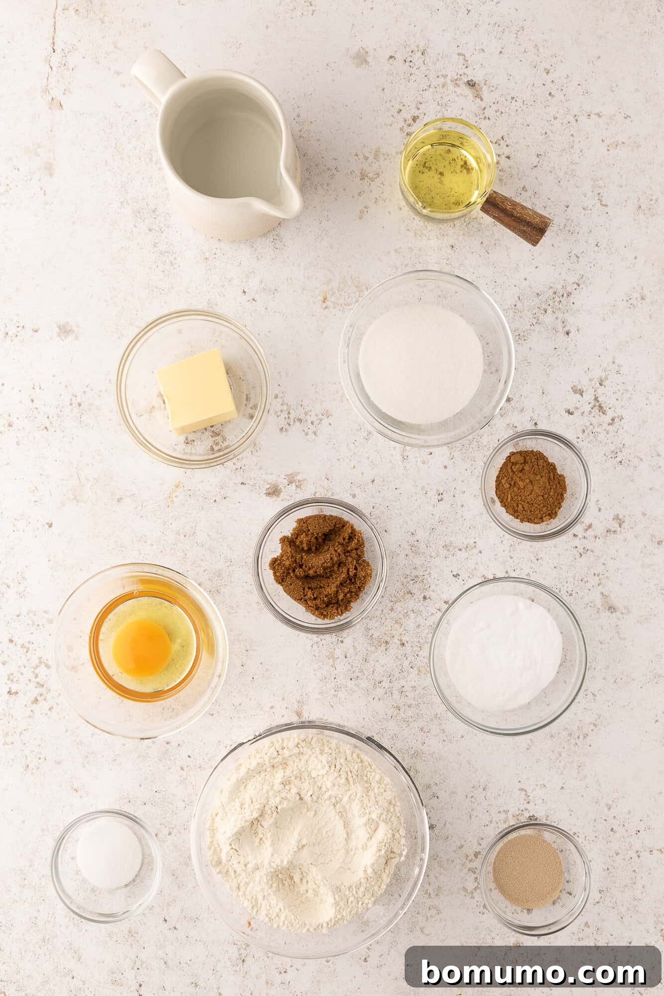 Ingredients for homemade soft pretzel bites.