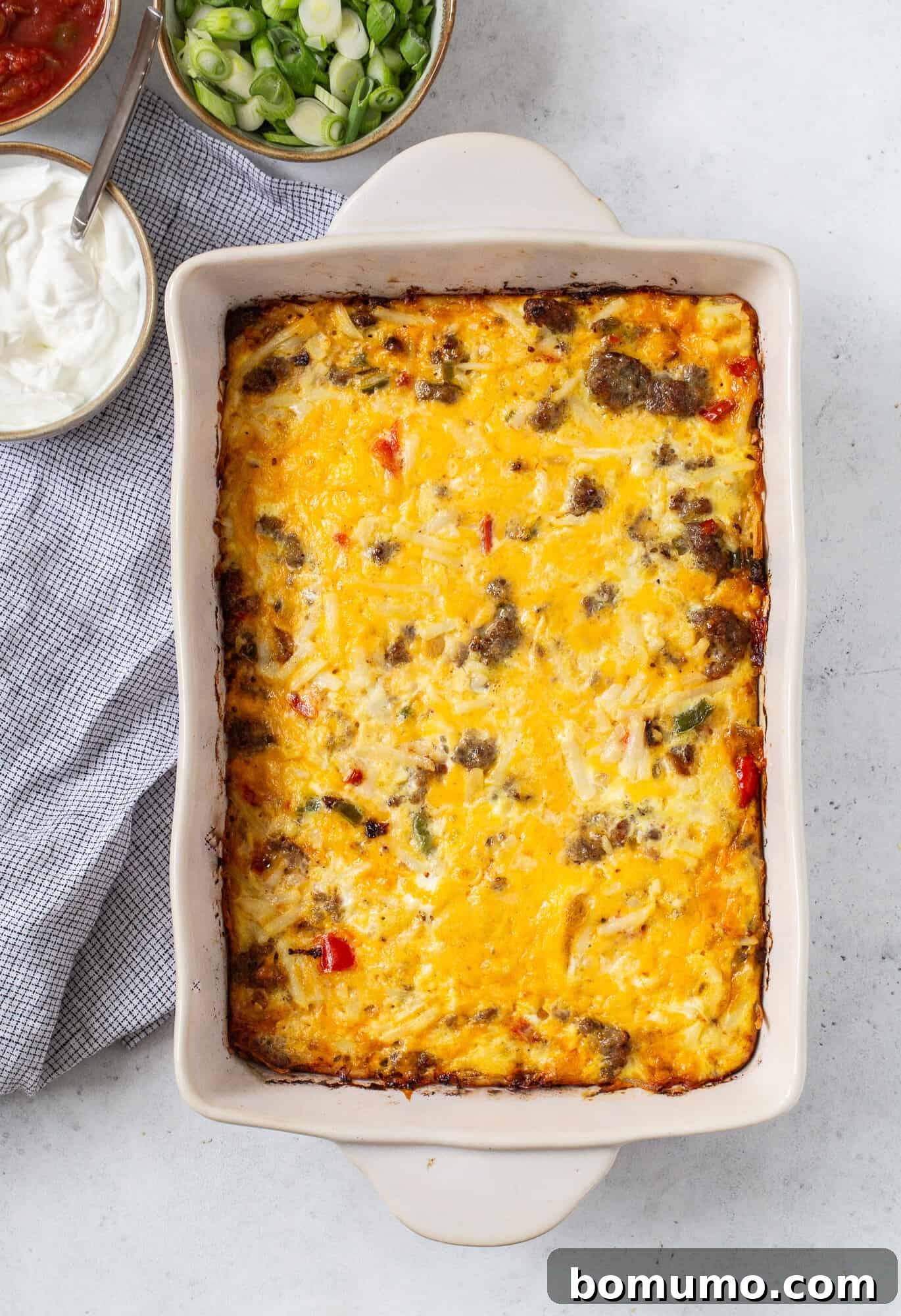Baked hash brown breakfast casserole.
