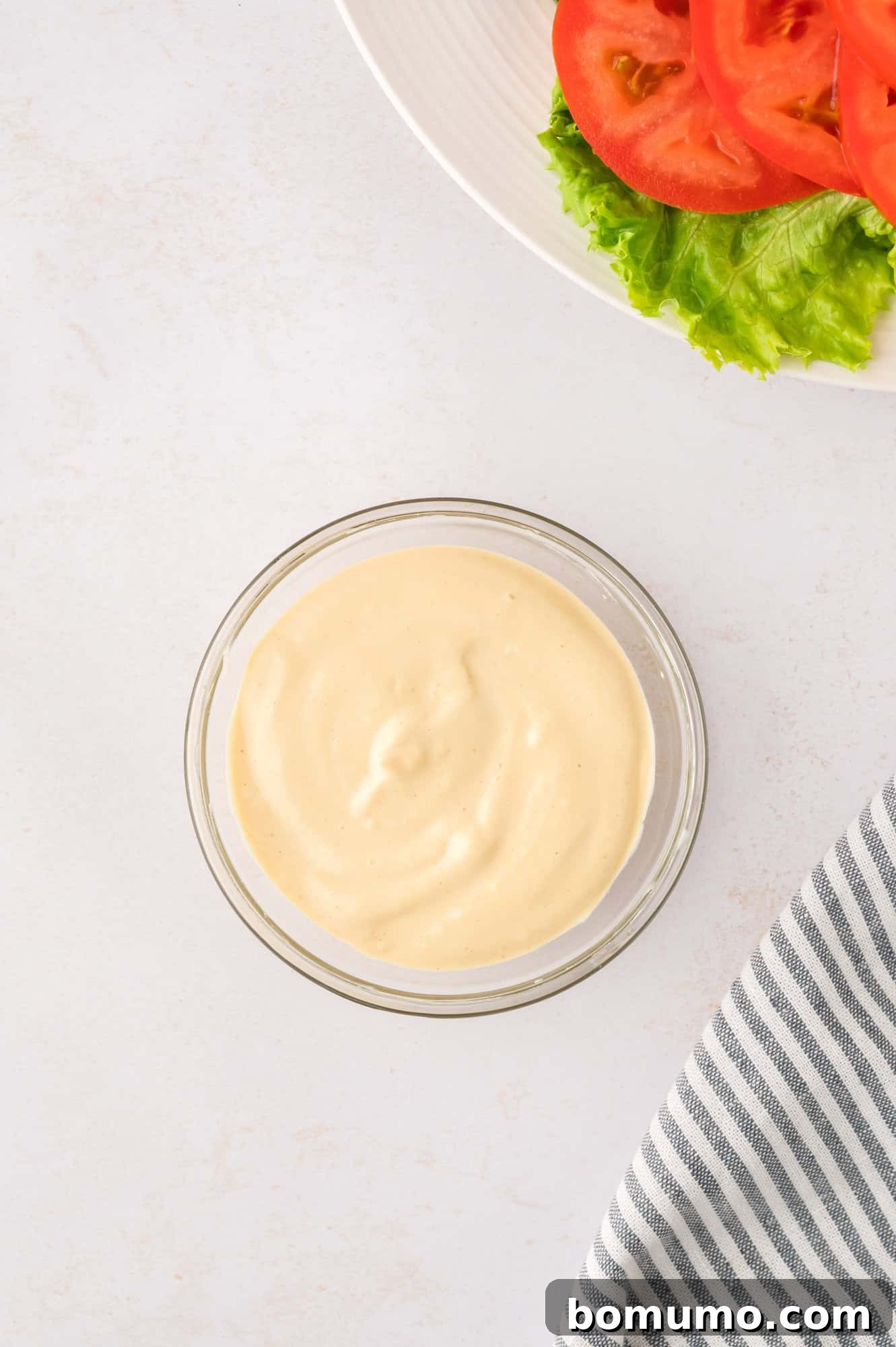 The Cali Dream Burger 14 The mayonnaise and Dijon mustard thoroughly mixed into a creamy, zesty sauce.