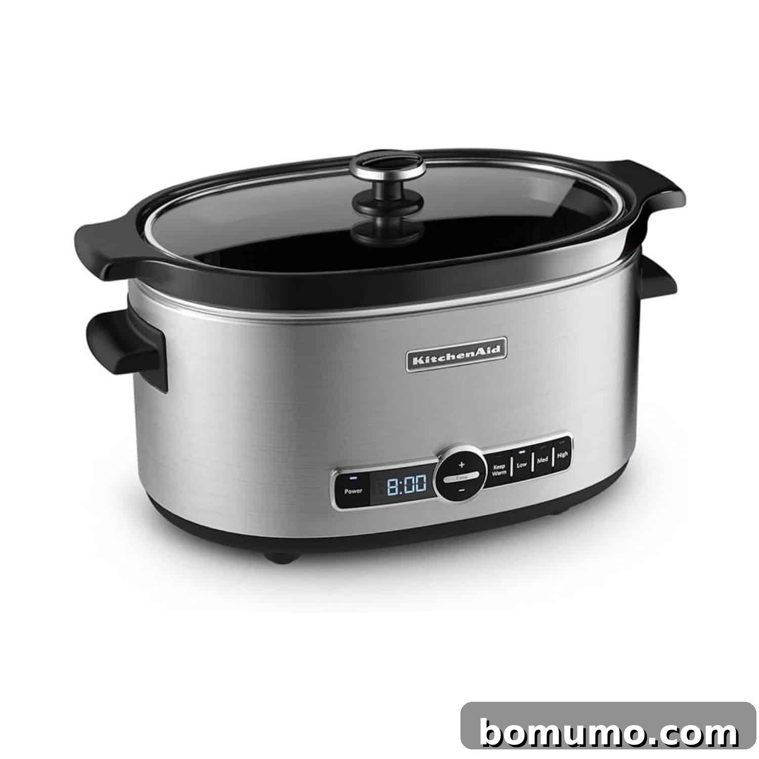 A modern Kitchenaid slow cooker product image on a clean white background, highlighting its sleek design and functionality.