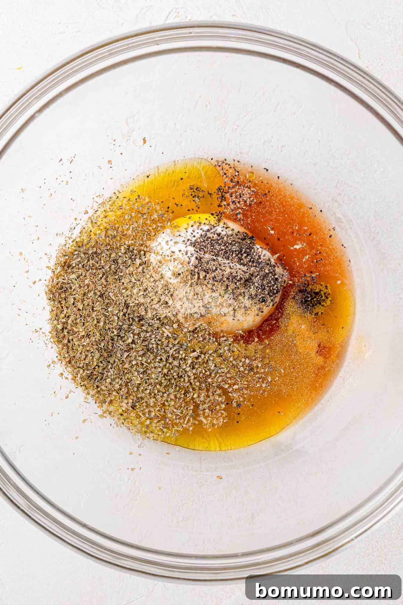 Marinade ingredients, not yet combined in a bowl.