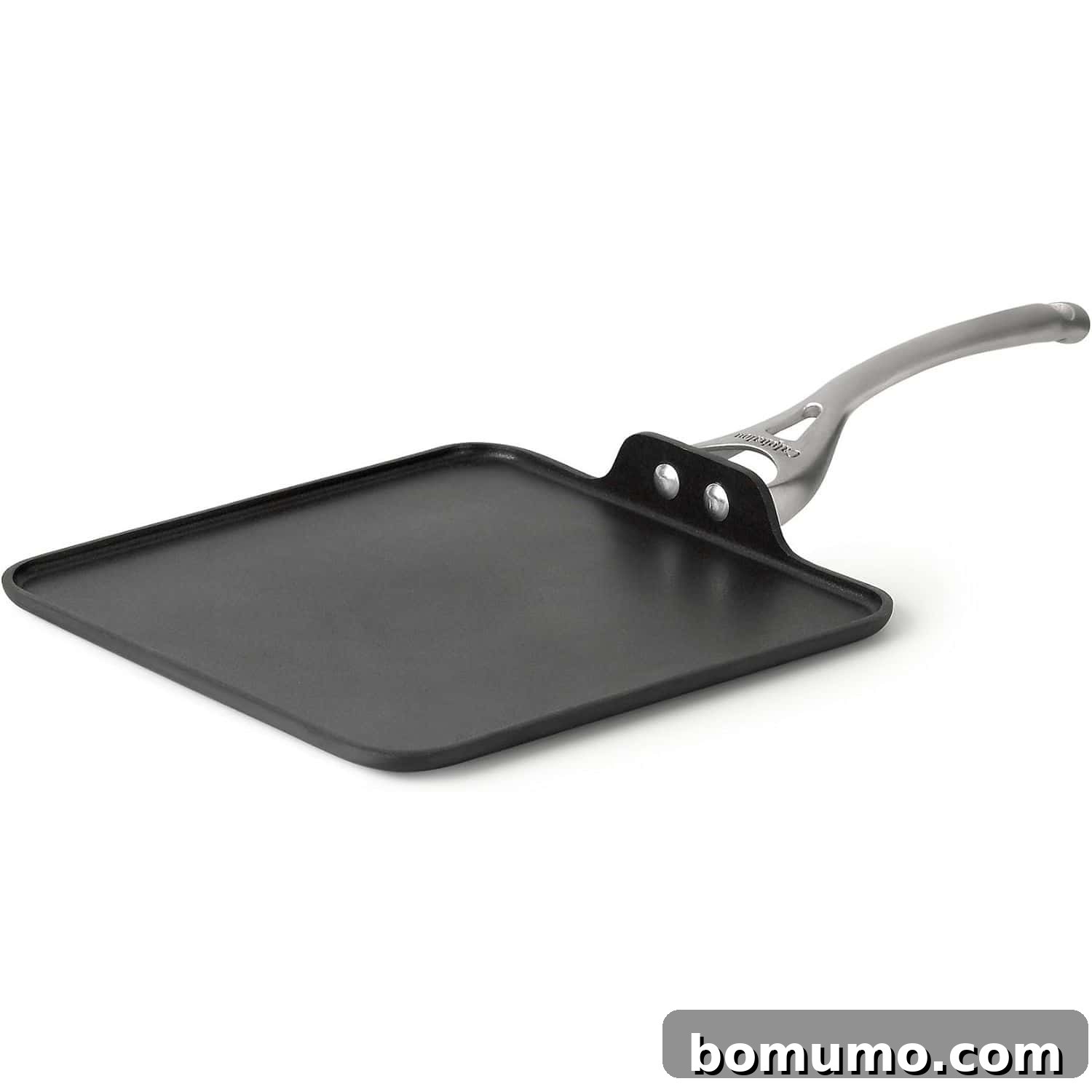 A high-quality product image of a durable and efficient griddle pan, perfectly illustrating its nonstick surface and practical design for various cooking tasks.