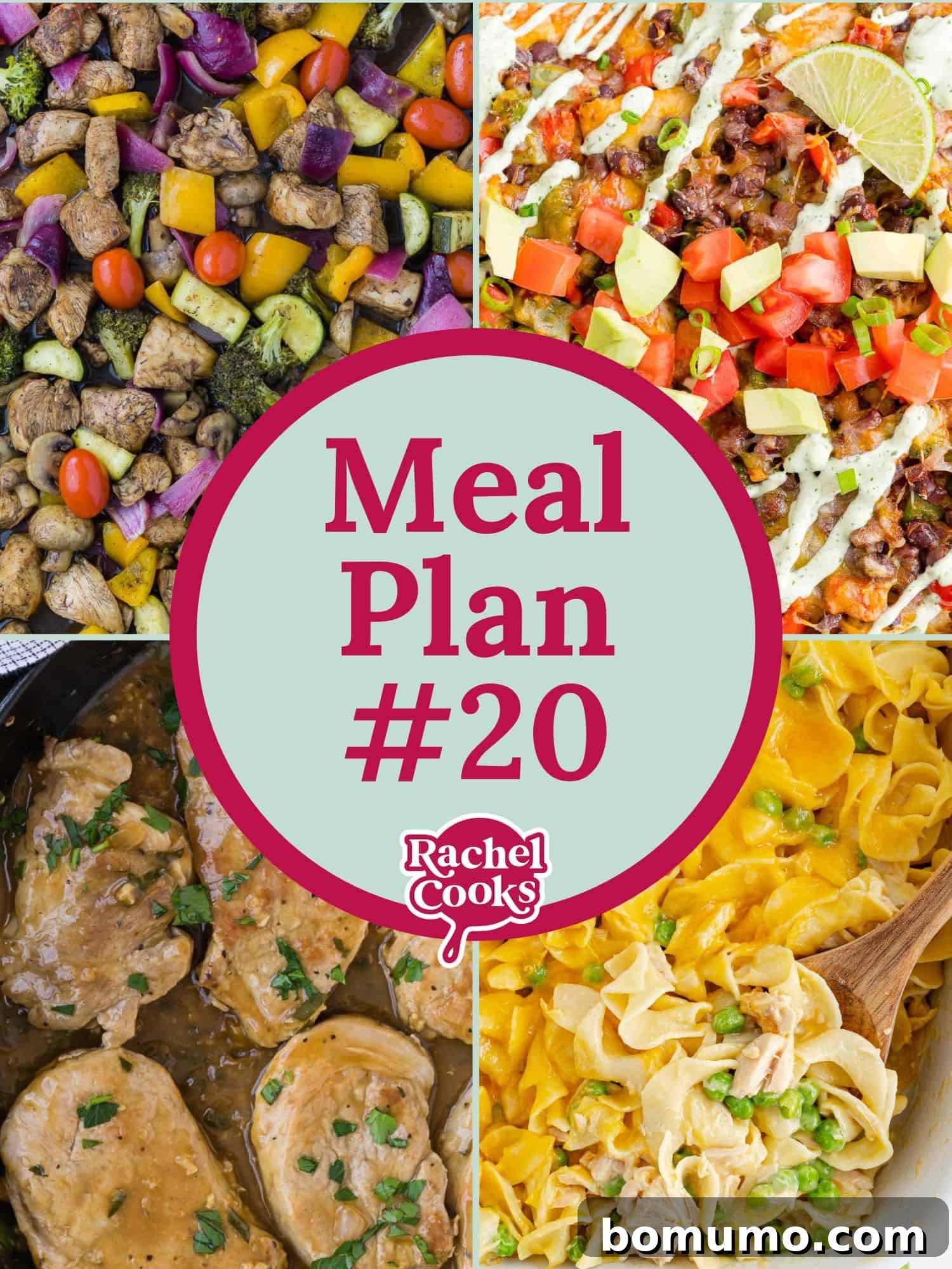 Meal plan graphic with text and images.