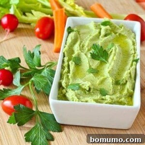 If you don't like or can't have tahini, this parley hummus without tahini should be your bean dip of choice! It comes together in 10 minutes or less and is perfect for healthy dipping. Get the healthy dip recipe on RachelCooks.com!