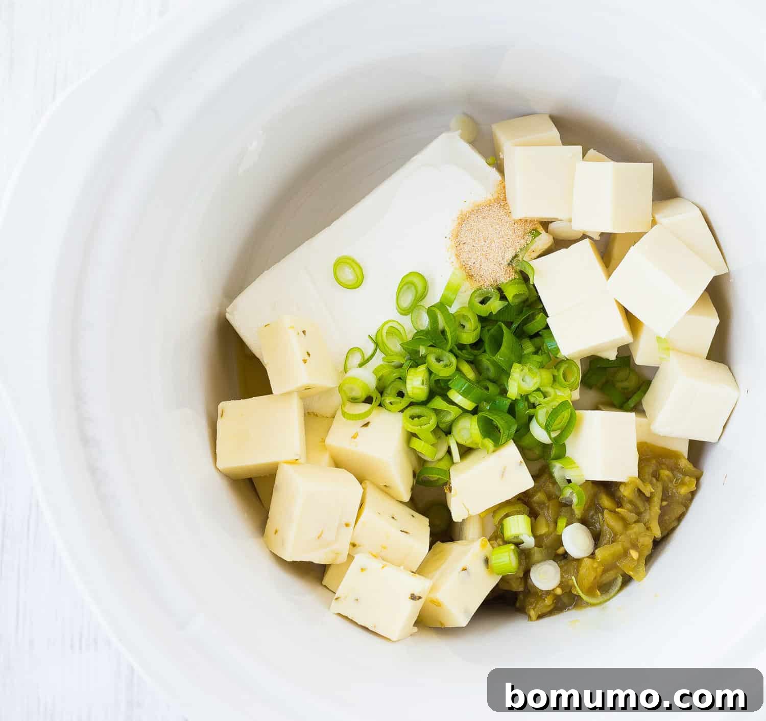 Ingredients in slow cooker.