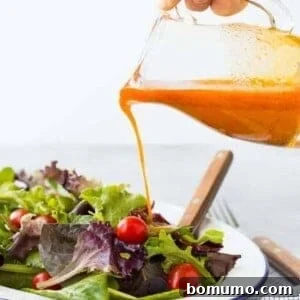 Sweetened and flavored with carrot juice, this vinaigrette salad dressing is free of added sugars but not short on flavor! It's great on salads with southwestern toppings!