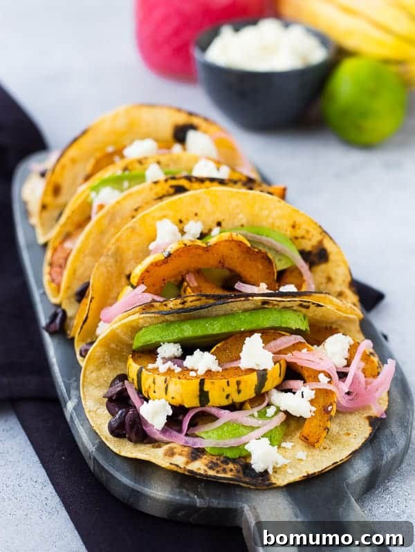 Front view of tacos.