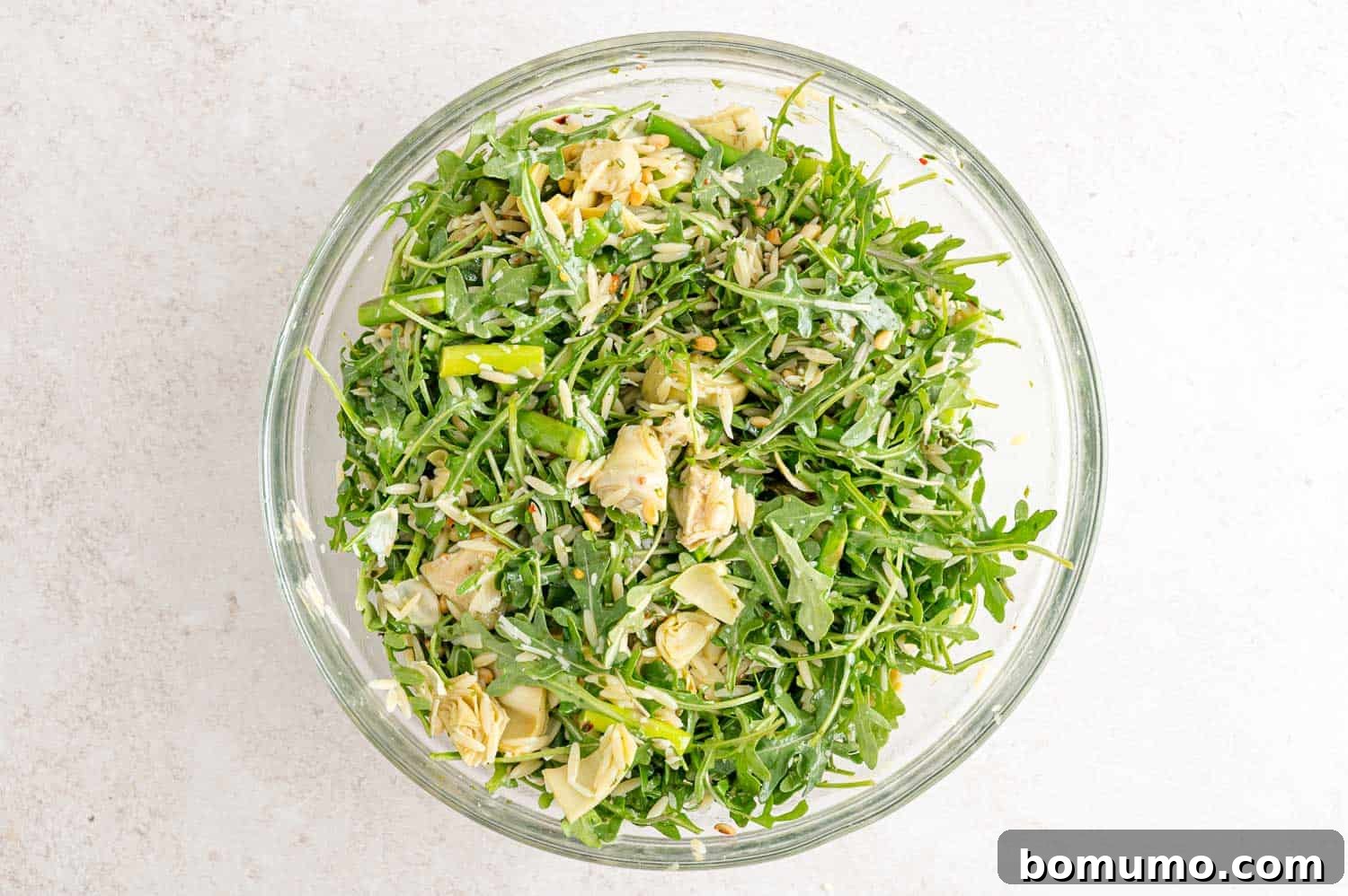 Salad after being tossed.