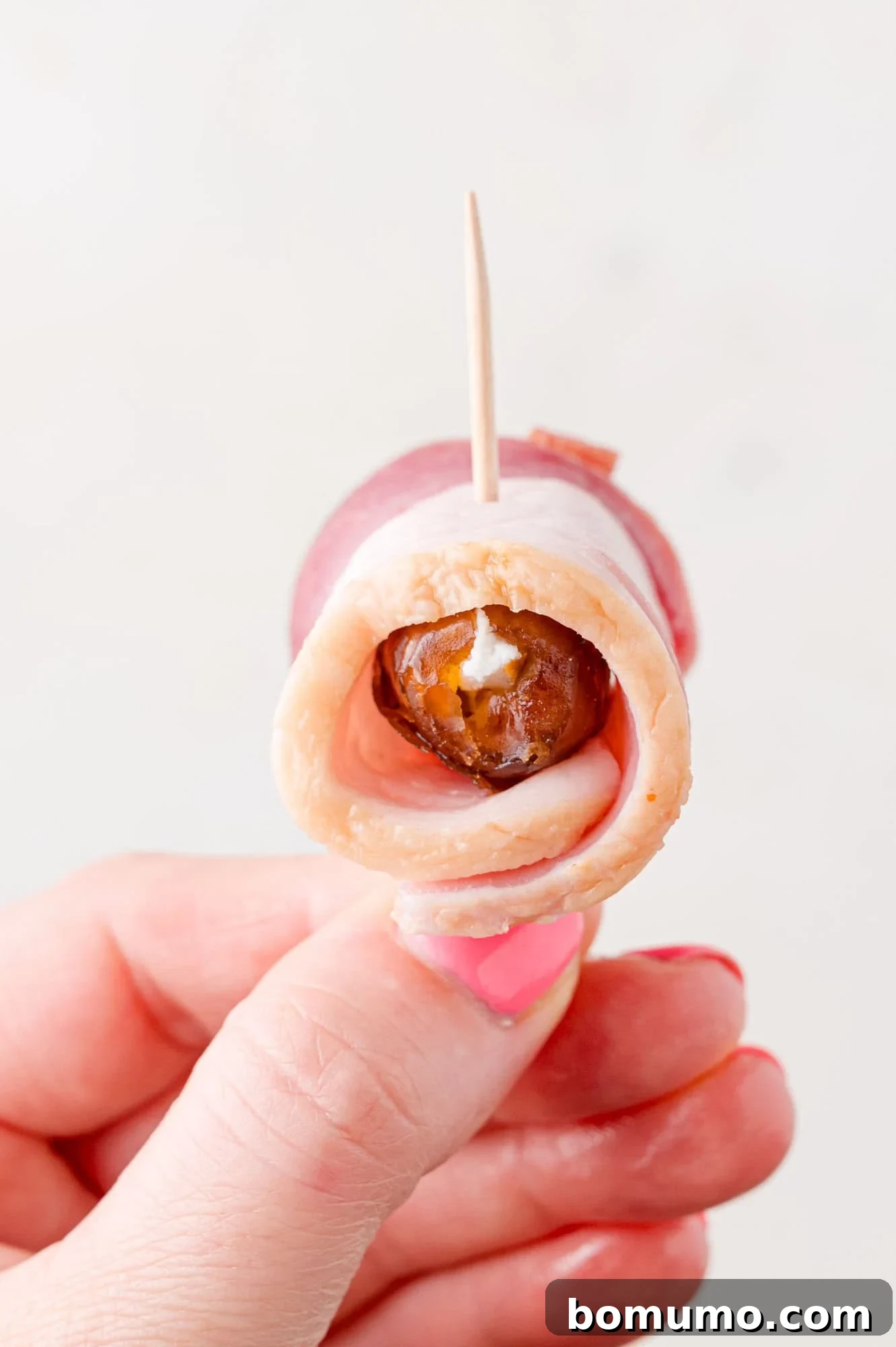 Date, wrapped with bacon.