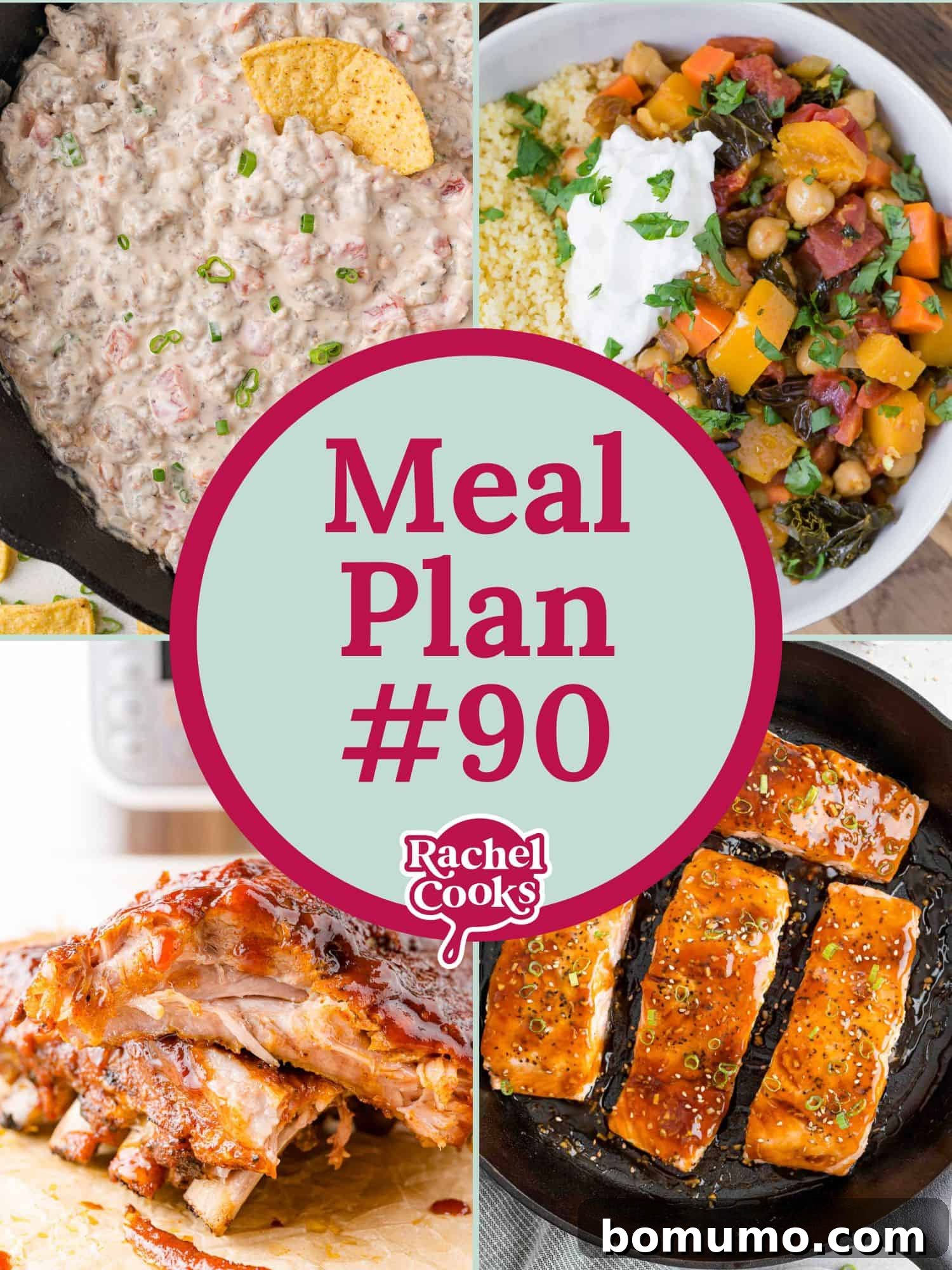 Meal plan 90 preview image, with photos of recipes included.