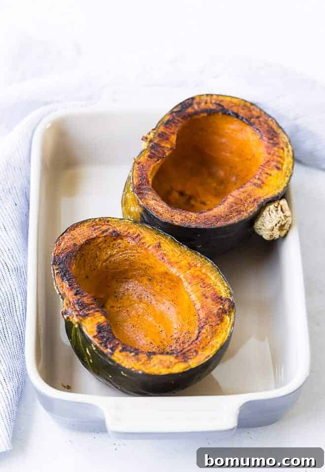 Cooking Kabocha Squash: Three Ways 6 Roasted kabocha squash halves