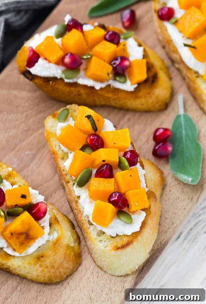 Butternut squash isn't only for soup! These butternut squash crostini appetizers elevate this humble fall gourd to super star status!