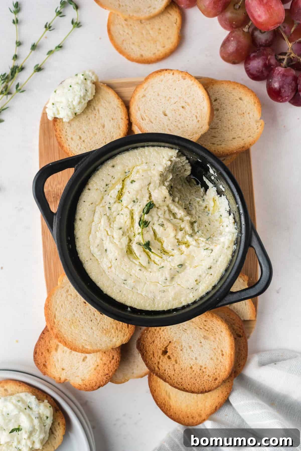 Cheese spread on small bread toasts/