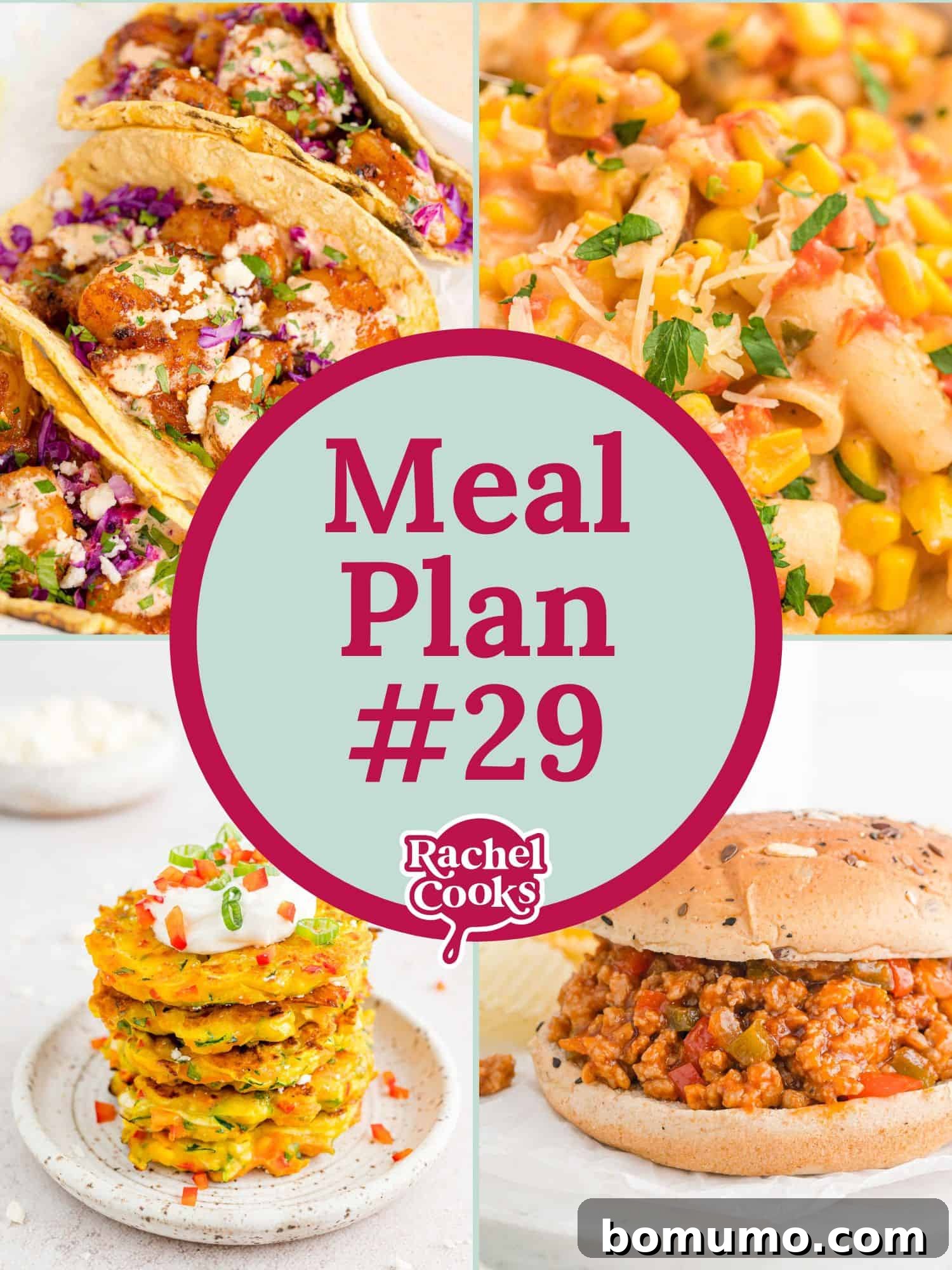 A graphic featuring various meal prep dishes and text announcing free meal plans.