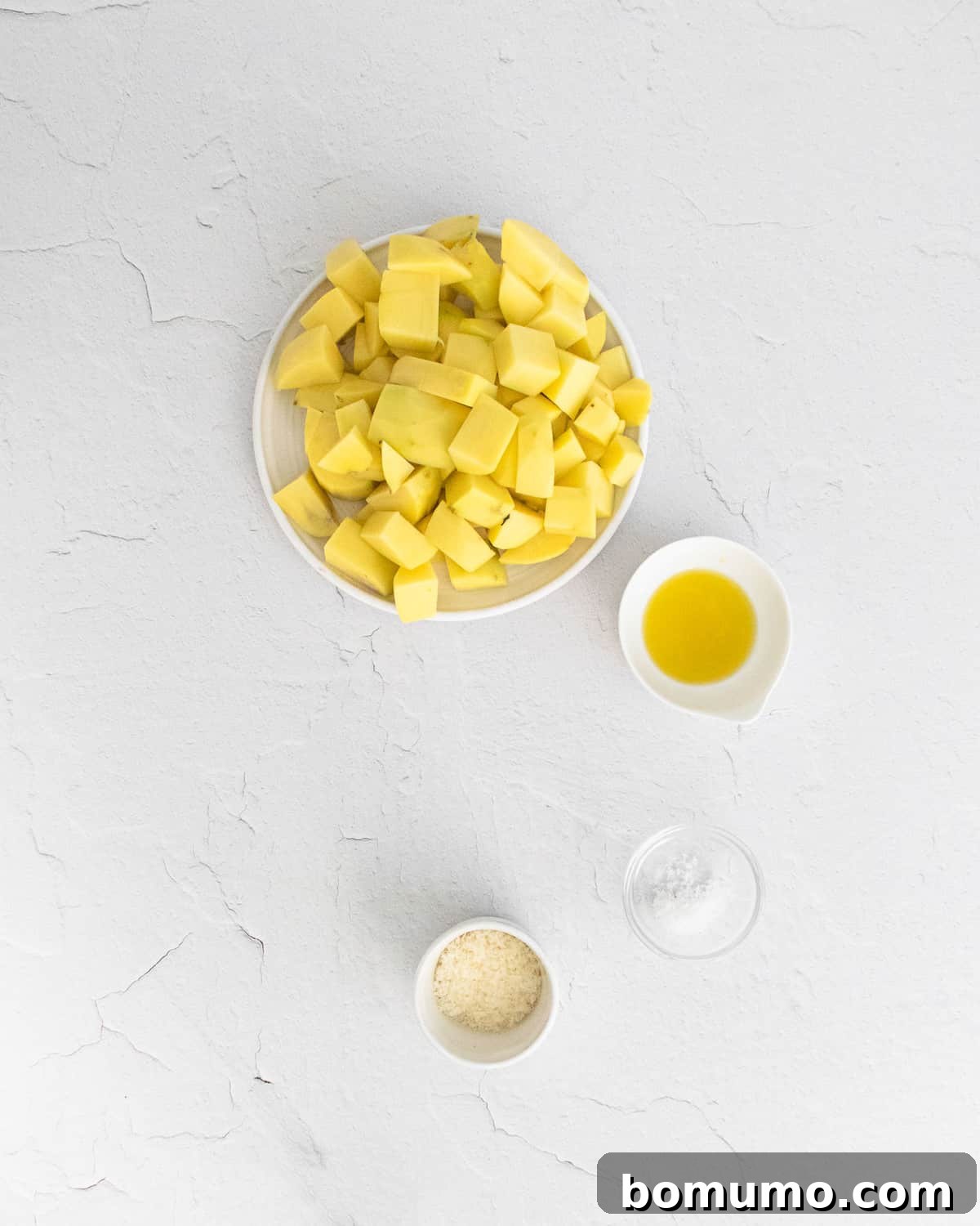 Ingredients for roasted potatoes.